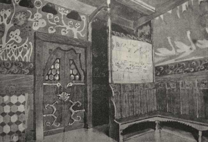 A. Golovin, E. Polenova. The project of a dining room for Maria F. Yakunchikova's residence by the river Nara, 1898-1899.