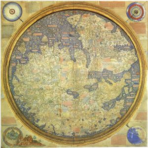 Mid-15th century world map by Italian cartographer Fra Mauro