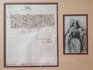 Court order signed by Isabella of Castile at Granada in 1501.
