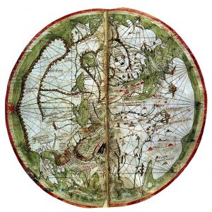 Pietro Vescontes world map, 1321