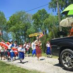 The Pii Mai parade at Wat Lao Houeikeo Indharahm in Grover, NC.